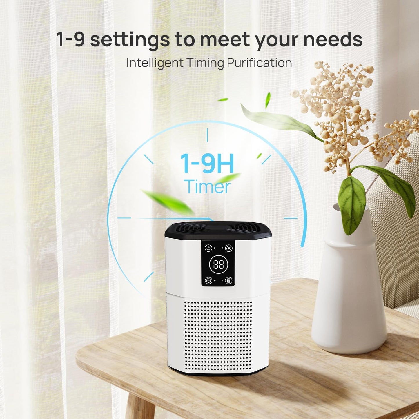 Cobectal HEPA Air Purifier with H13 True HEPA Air Filter for Bedroom